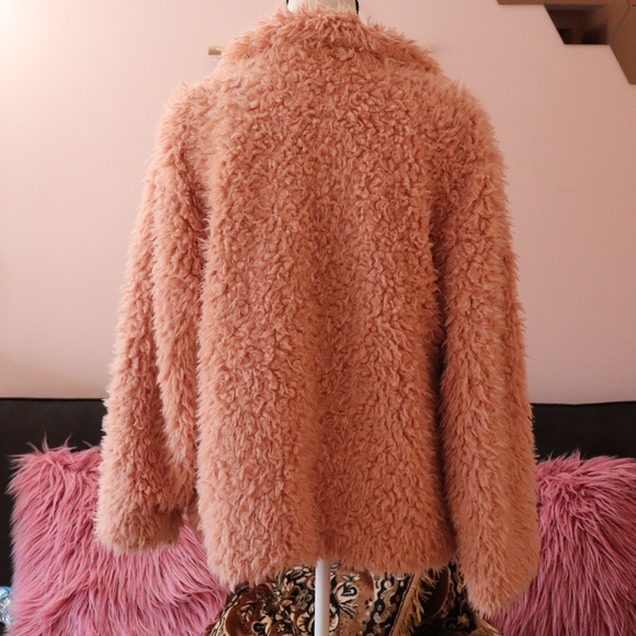 Zara Jackets & Coats Zara Pastel Pink Faux Fur Coat Poshmark